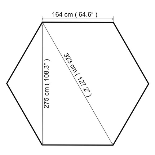 NNEVL Garden Marquee Gazebo Pavilion Tent Hexagonal Beige 323x265 cm - Picture 7 of 8