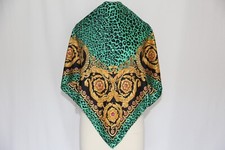 Rare Authentic JAGO Made in Italy animal leopard print silk twill scarf Vintage