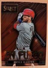2022 Panini Select Baseball Bryce Harper En Fuego Insert card #EF4 Phillies