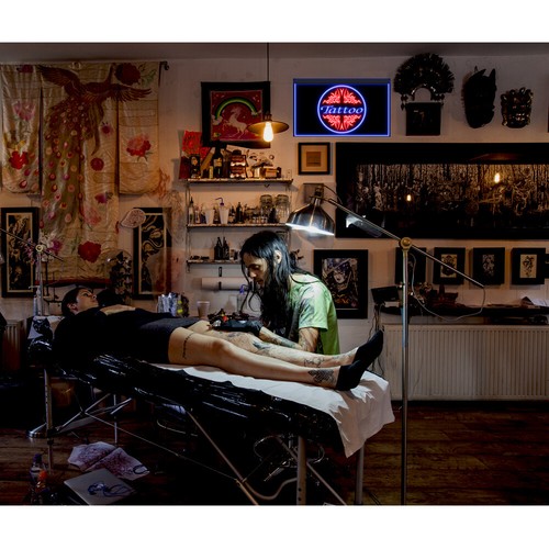 DC100001 OPEN Tattoo Piercing Studio Shop Dual Color LED Night Light Neon Sign - Picture 14 of 27