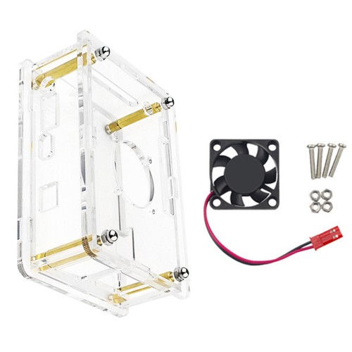 DIY Acrylic Protective Case Shell With Heat Cooling Fan for Orange pi 4 LTS - Photo 7/9