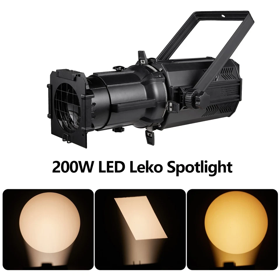 19°200W Warm Cool White 2in1 Ellipsoidal Leko 200W DMX Control LED Profile light - Image 2 of 4