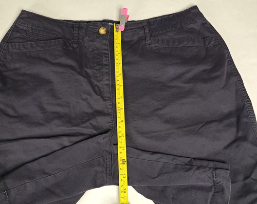 Pantalones Cortos KIM ROGERS Negros 14 Botones Bolsillos con Cremallera 8 Pulgadas Entrepierna Informal Verano - Imagen 8 de 9