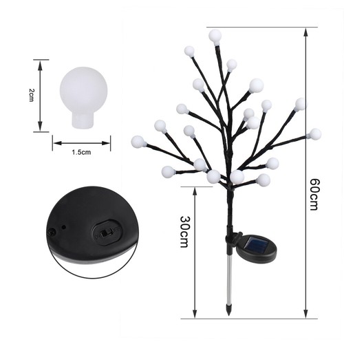 LED Solar Firefly Light Garden Waterproof Swaying Lamp Outdoor Landscape Decor - Picture 7 of 97