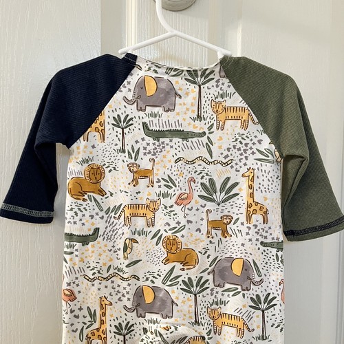 Mud Pie Safari Animals Print Sleeper Footie One Piece Boys Size 3-6 Months NWT - Picture 11 of 15