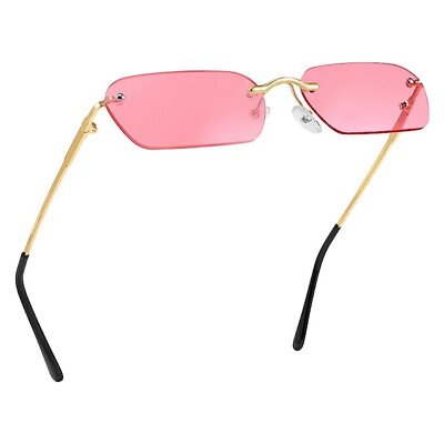 NAKD Rectangle Octagon Pink Clear Sunglasses with additional Gold Chain Gucci GG1557SK 003 Sunglasses Nude/Pink Gradient Rectangle  main image 4