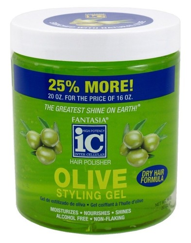 Fantasia IC Hair Polisher Olive Styling Gel for Dry Hair, 20 Oz - 2 pack - Picture 2 of 3
