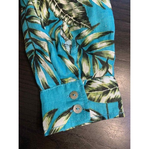 C&C California camicia di lino donna Roll Tab floreale tunica colorata boho costiero - Foto 8 di 15