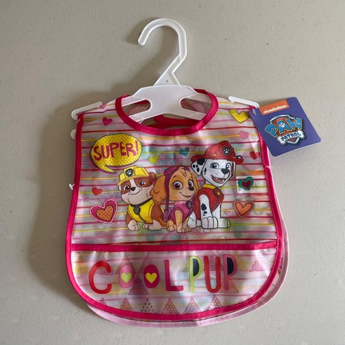 Nickelodeon Paw Patrol Pack of 2 Opaque BPA FREE Crumb Catcher Bibs - Picture 2 of 6
