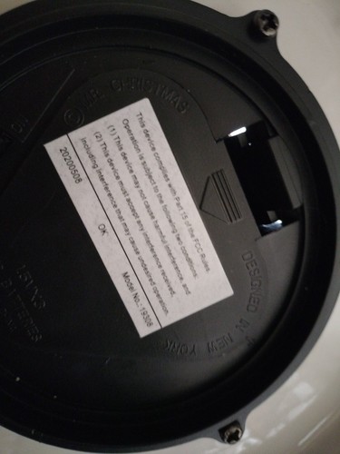 Light Up Ceramic White Christmas Tree Multi Colored Lights Battery Operated 17" - Bild 4 von 5