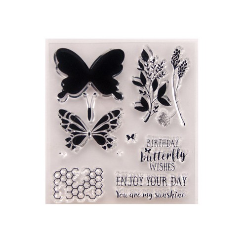 Flower Leaf Tree Transparent Silicone Clear Stamps DIY Scrapbook Card Vine Bird - Picture 2 of 39
