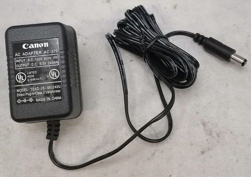 Canon AC-370 TEAD-28-060240U AC Power Adapter  (6.3V/240mA) - Picture 1 of 5