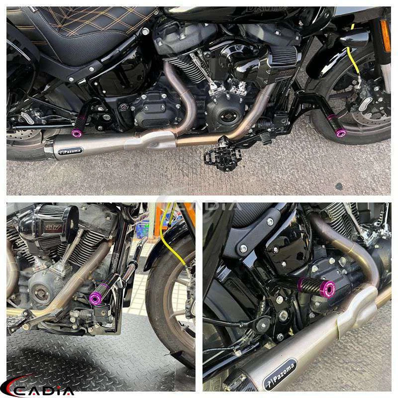 Crash Bar Slider End Kit For Harley Low Rider ST FXLRST FXLRS FXLR FXBBS FXFBS - Imagen 3 de 4