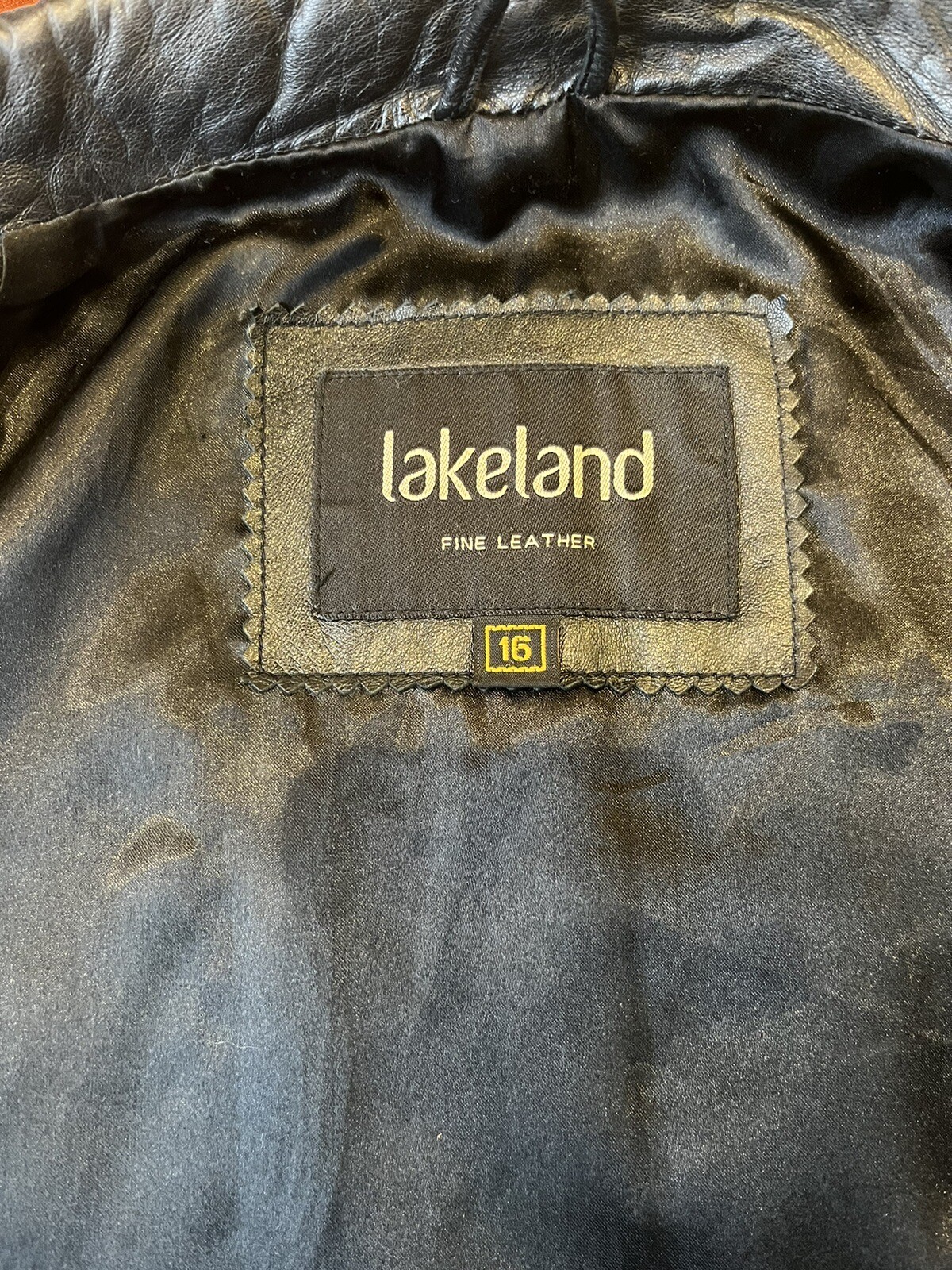 Genuine Lakeland Fine Leather Jacket Black 16 Vintage eBay