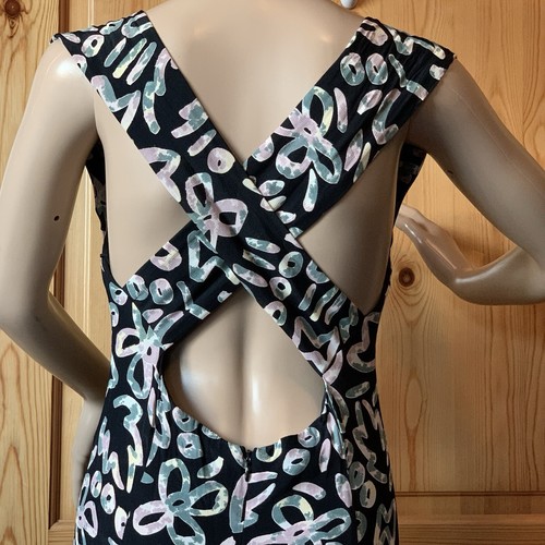 Maxi Vestido Vintage Y2K Elizabeth Wayman S M Lazo Verde Negro Cabricho Babydoll - Imagen 12 de 16
