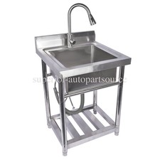 Free Standing Stainless Steel Utility Sink Single Sink for Restaurant, Kitchen