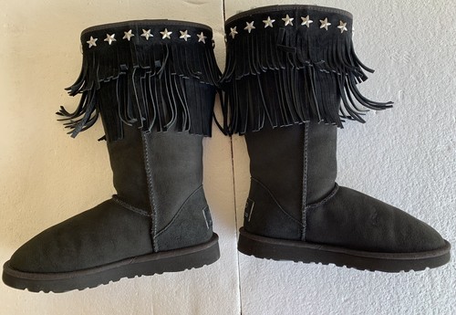 Jimmy Choo Black Sora Uggs Limited Edition Boots size 38 RRP $695 - Picture 9 of 24
