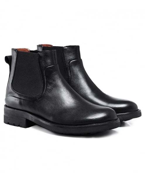 H H H By Hudson Carter Motard Cheville Bottes Cuir Élastique Wistow Épais shoes 197508 H H H By Hudson Carter Motard Cheville Bottes Cuir Élastique Wistow Épais shoes 197508
