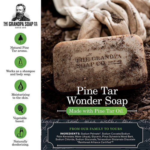 Soap Pine Tar 4.25 Oz (Pack of 4) - Picture 2 of 12