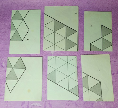 Juegos de dominó Trimino de colección 1969 Prof Dr. Heinz Haber Alemania Occidental Divertido rompecabezas - Imagen 4 de 12