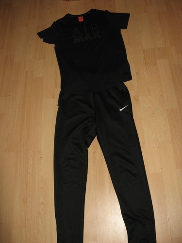 LARGE NIKE AIRMAX DRI-FIT BUNDLE BLACK JOGGERS TRACKTOPS T-SHIRTS BOYS AGE 12-13 - Picture 5 of 12