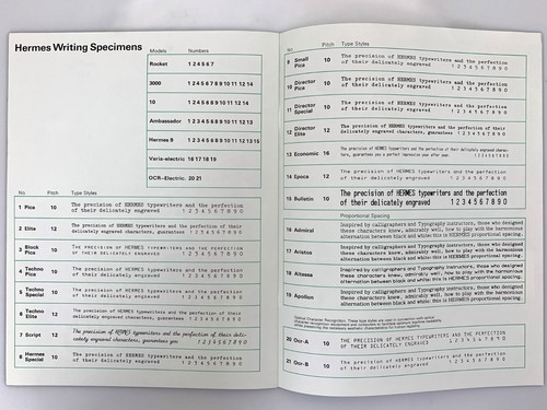 Original Hermes Typewriter Trade Catalog Vtg 3000 9 10 Ambassador Standard - Picture 7 of 7