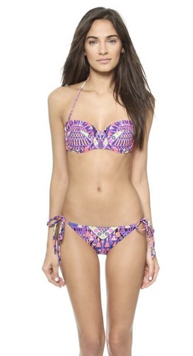 NUEVO CON ETIQUETAS $248 MARA HOFFMAN MACRAMÉ AZUL MARINO Talla M BUSTIER TOP & Talla S FONDO - Imagen 11 de 11