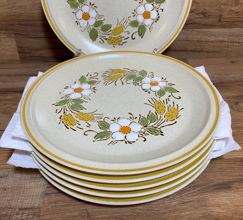 SET OF 6 - HEARTHSIDE - GARDEN FESTIVAL PRAIRIE FLOWERS - 10 1/2" DINNER PLATES - Picture 2 of 5