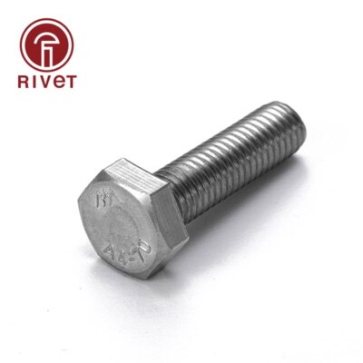 New 316 DIN933 (A4-70) M12 M14 M16 Hex Bolt Full Thread Six Angle Screw Head Cap