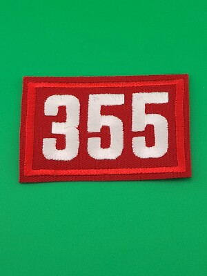 Troop Number 355 Red & White Patch BSA Boy Scouts Of America NEW