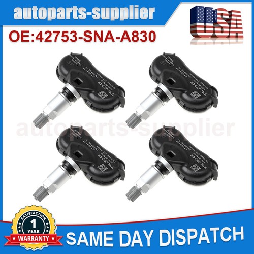 Set (4) TIRE PRESSURE SENSOR TPMS For Honda CRZ Insight Odyssey