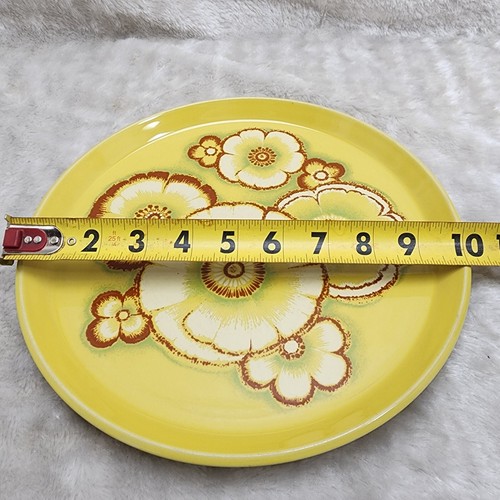 NORITAKE PRIMASTONE GAIETY PATTERN DINNER PLATE STONEWARE 8318 YELLOW JAPAN - Picture 4 of 4