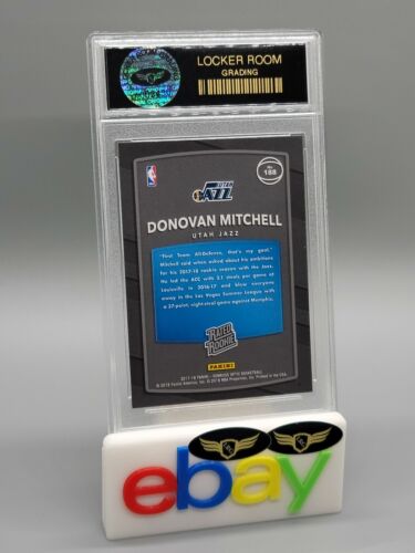 2017 Panini Donruss Optic Jazz DONOVAN MITCHELL #188 rookie graded mint LRG 10 - Picture 2 of 2