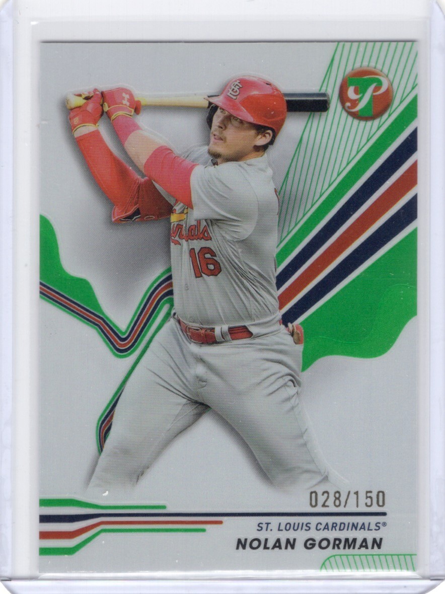 2024 Topps Pristine Green Refractor /150 Nolan Gorman St. Louis Cardinals #220