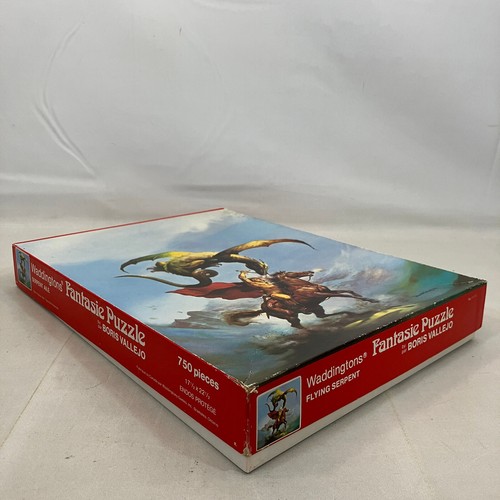 Waddington's Fantasie Puzzle Flying Serpent Boris Vallejo 750 pcs 1981 Complete - Picture 4 of 7