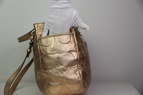 Coach East West Gold leather handbag F17727 - Picture 9 of 19