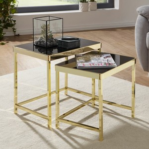 Details About Finebuy Nesting Table Set Of 2 Modern Coffee Table Side Table Living Room Small