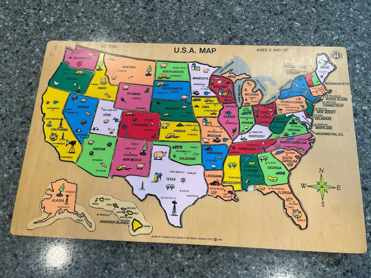 Wooden usa cheap map puzzle