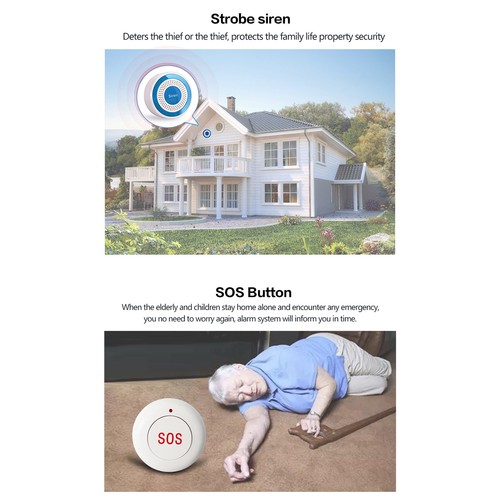 WiFi GSM SMS Home Burglar Security Alarm System W/ Infrared Detector Sensor U4P9 - Picture 9 of 12