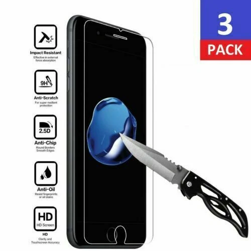 3-Pack iPhone 17/16/15/14/13/1X8 Pro Tempered GLASS Screen Protector Bubble Free - Image 3 of 4