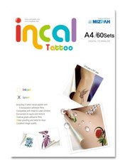 Incal Tattoo Temporary Tattoos Decal Paper for Laser Printer - 60sets A4