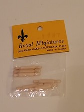 Wooden Rolling Pins Set of 6 Vtg Royal Miniatures NOS New Made in Taiwan 1" Long