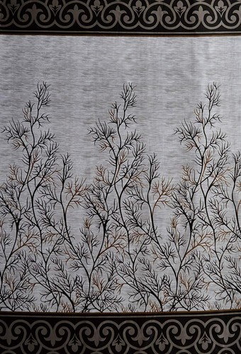 2 Piece Brown Eyelet Ring top Door Window Curtains Set 5 7 9 Feet US - Picture 3 of 3