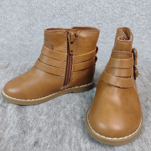 Old Navy Unisex Toddler Boots Shoes - Strap Close - Light Brown Color - Size 5