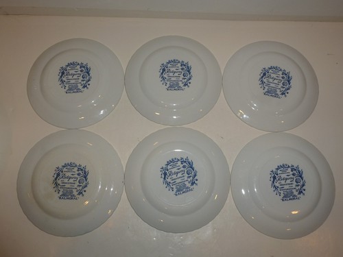 Ridgway Balmoral Blue Onion Set 6 Bread Plates - Picture 6 of 9