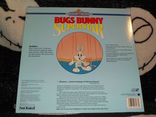 Bugs Bunny Superstar Laserdisc LD Orson Welles Bob Clampett Tex Avery FreeShip30 - Picture 2 of 2