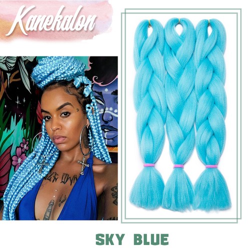 100g Ombre Handmade Jumbo Braiding Box Braids Synthetic Hair Extensions Unisex - Picture 29 of 74