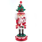 Hollywood Wind-Up Musical Jingle Bells Holly Berry Nutcracker 18"