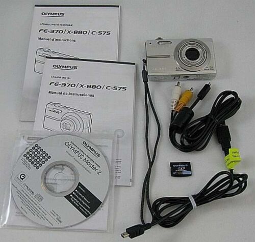 Olympus FE-370 8.0 MP Digital Camera Silver AS IS - Picture 2 of 6