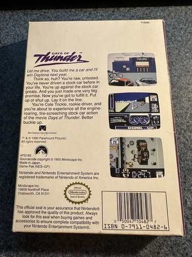 Days of Thunder for Nintendo (NES) - with Box - No Manual - Picture 2 of 9